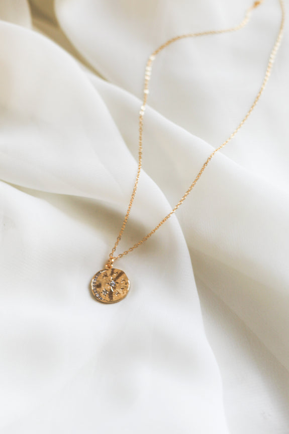 Opal Star and Moon Pendant Necklace