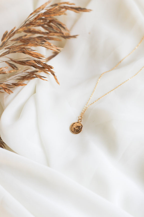 Mini Rose Wax Seal Necklace