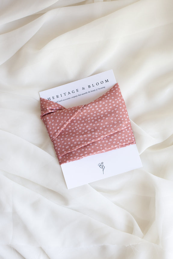 Dusty Rose with Speckles Headwrap