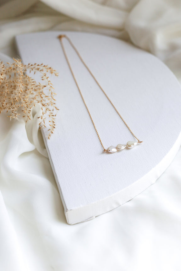 Freshwater Pearl Trio Necklace