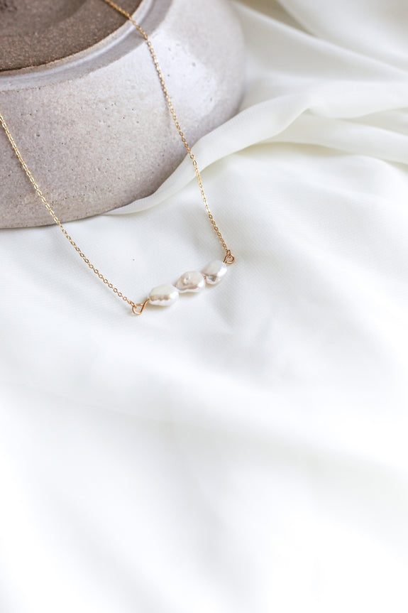 Freshwater Pearl Trio Necklace