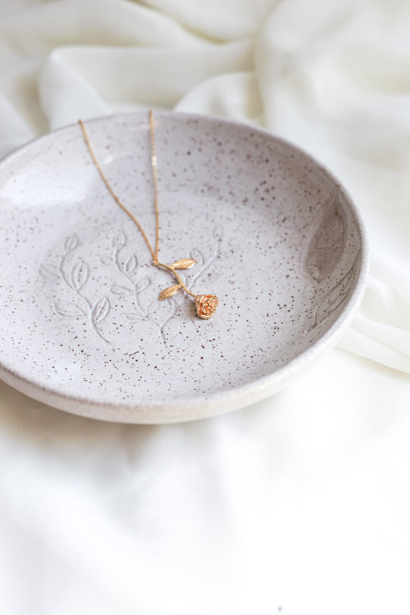 Falling Rose Necklace
