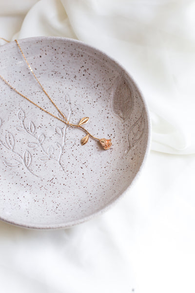 Falling Rose Necklace