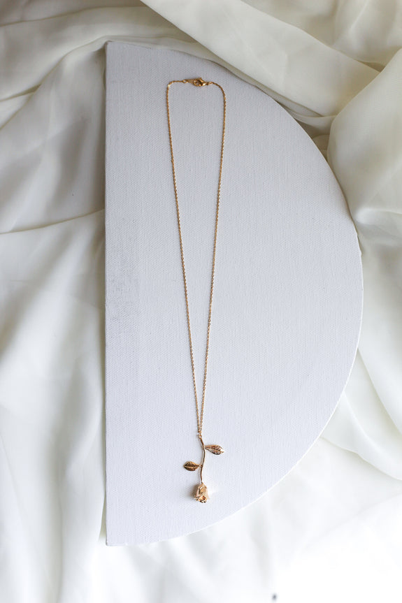 Falling Rose Necklace