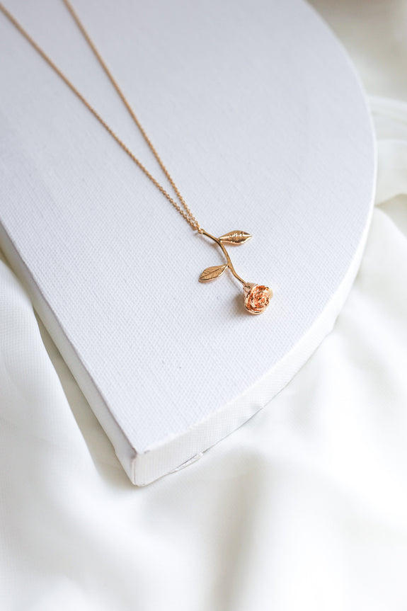 Falling Rose Necklace
