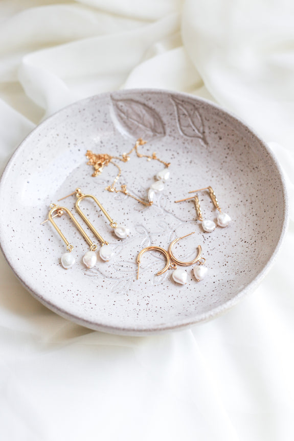 Sofia Freshwater Pearl Hoop Earrings