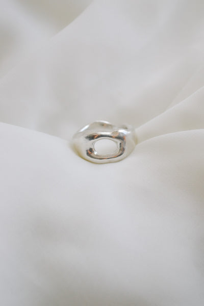 Sterling Silver Molten Ring - Size 6.5