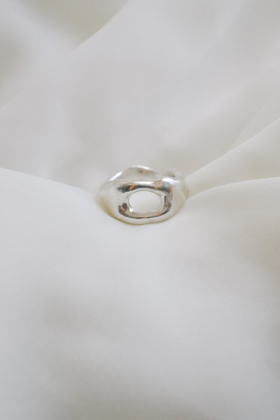 Sterling Silver Molten Ring - Size 6.5