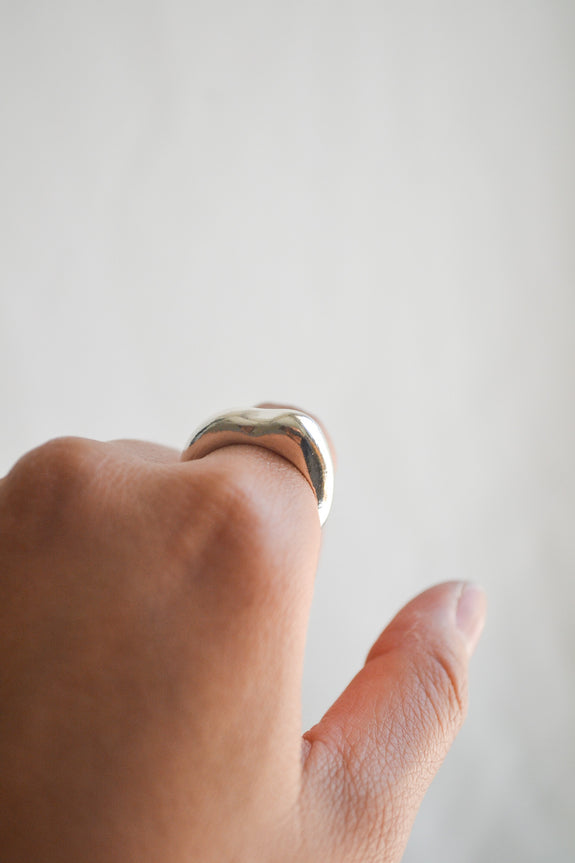 Sterling Silver Curve Ring - Size 7