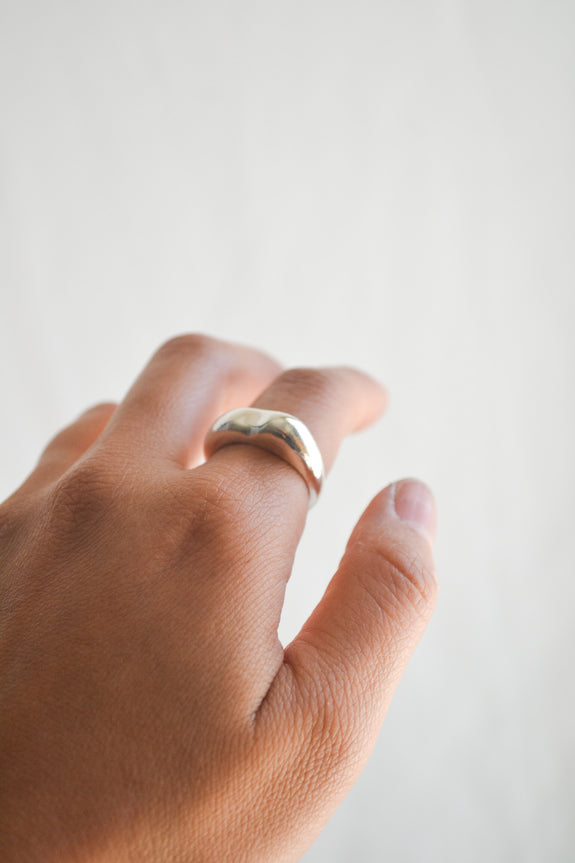 Sterling Silver Curve Ring - Size 7