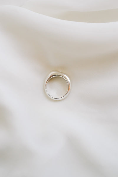 Sterling Silver Curve Ring - Size 7