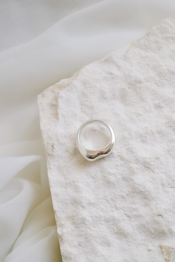 Sterling Silver Curve Ring - Size 7