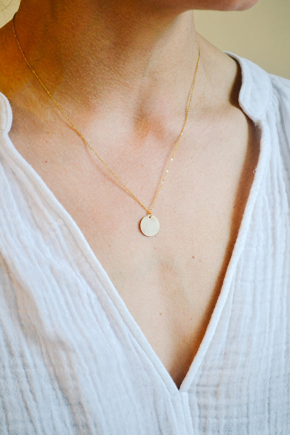 Gold Disc Necklace