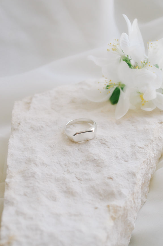 Sterling Silver Signet Ring - Size 6