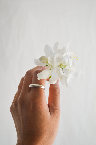 Sterling Silver Curve Ring - Size 6.5