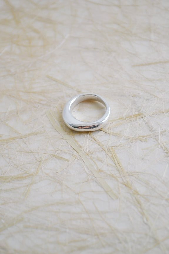 Sterling Silver Curve Ring - Size 6.5