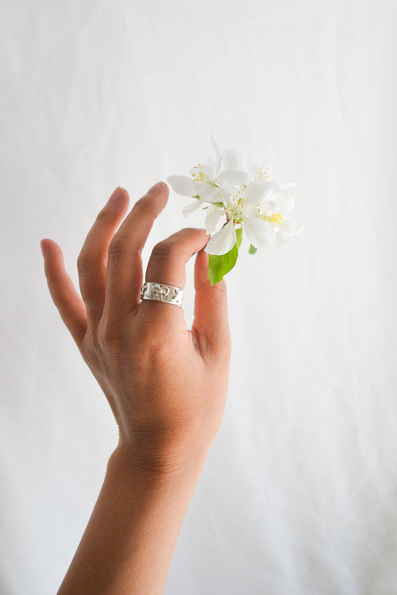 Sterling Silver Doodle Ring - Size 6