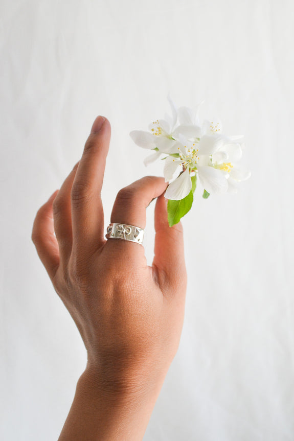 Sterling Silver Doodle Ring - Size 6