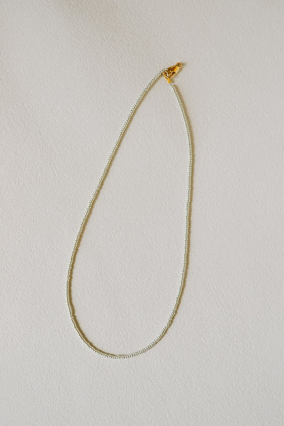 Seed Bead Necklace - Silver