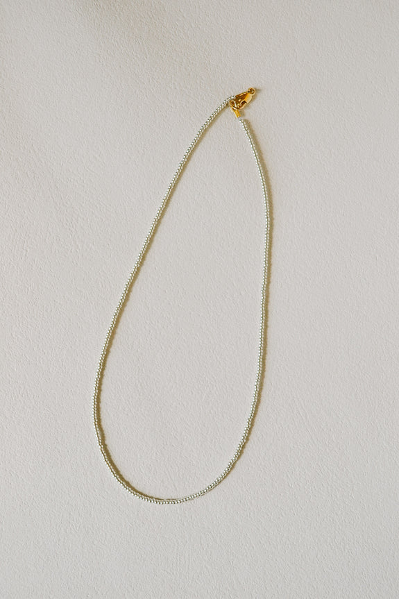 Seed Bead Necklace - Silver