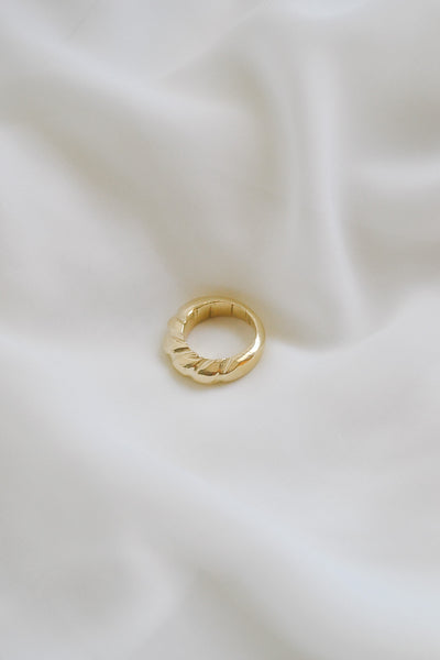 Brass Domed Ring - Size 6