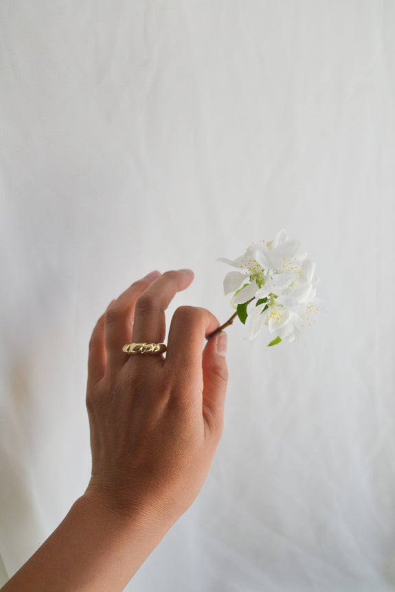 Brass Domed Ring - Size 6