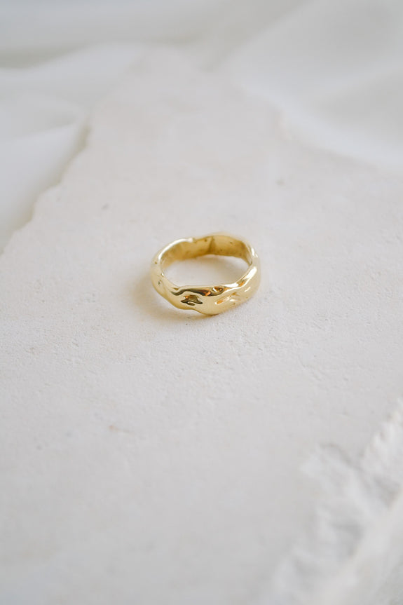 Brass Molten Ring - Size 5.5