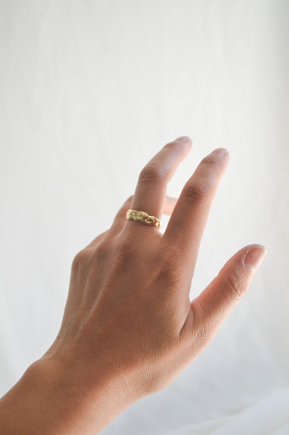 Brass Molten Ring - Size 5.5