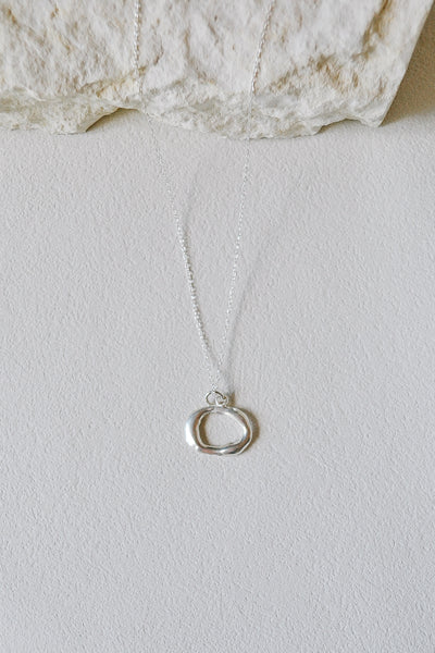 Molten Silver Pendant Necklace
