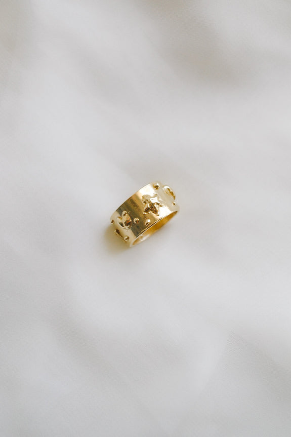 Brass Doodle Ring - Size 6
