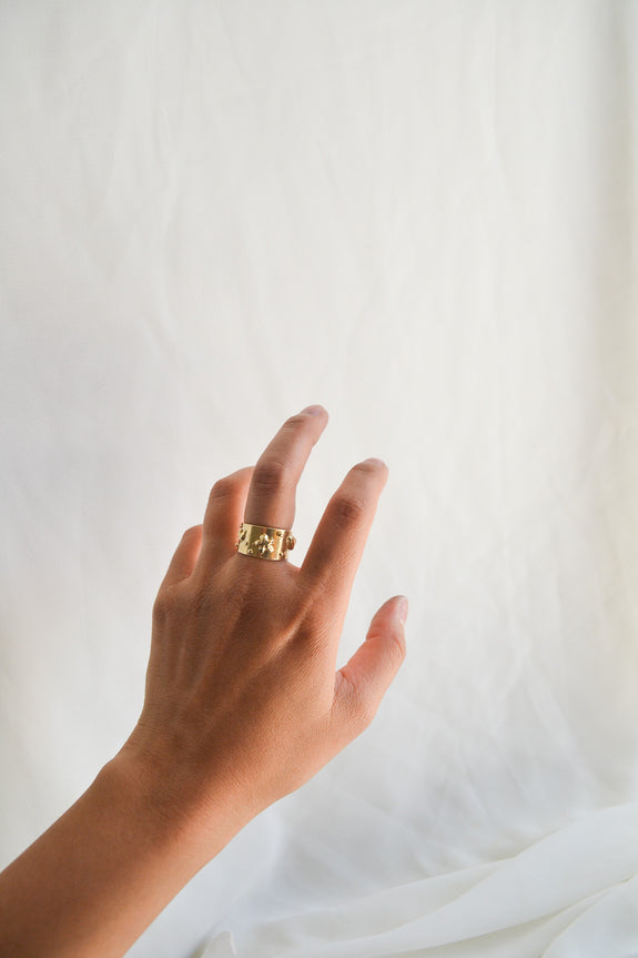 Brass Doodle Ring - Size 6