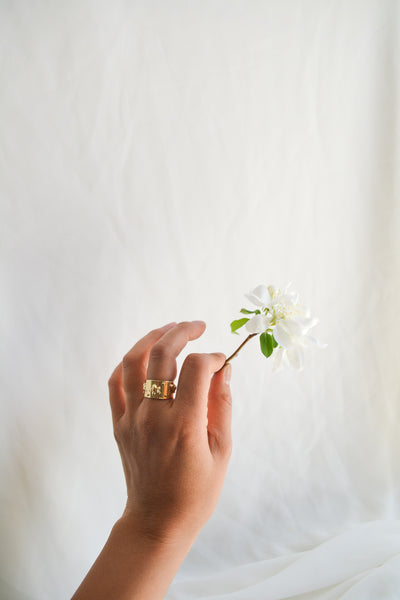 Brass Doodle Ring - Size 6