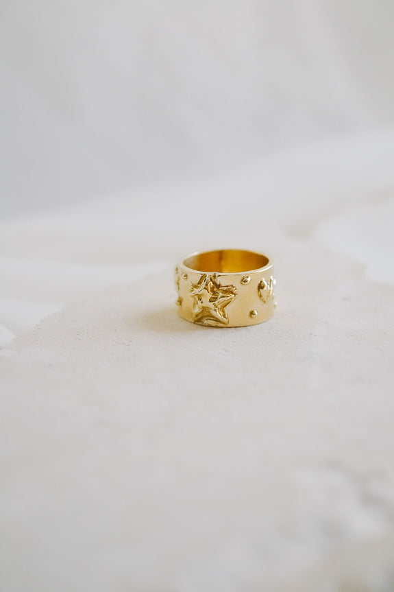 Brass Doodle Ring - Size 6