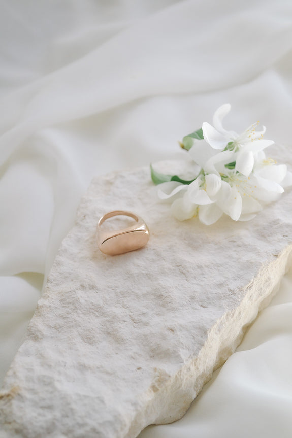 Bronze Signet Ring - Size 6.5