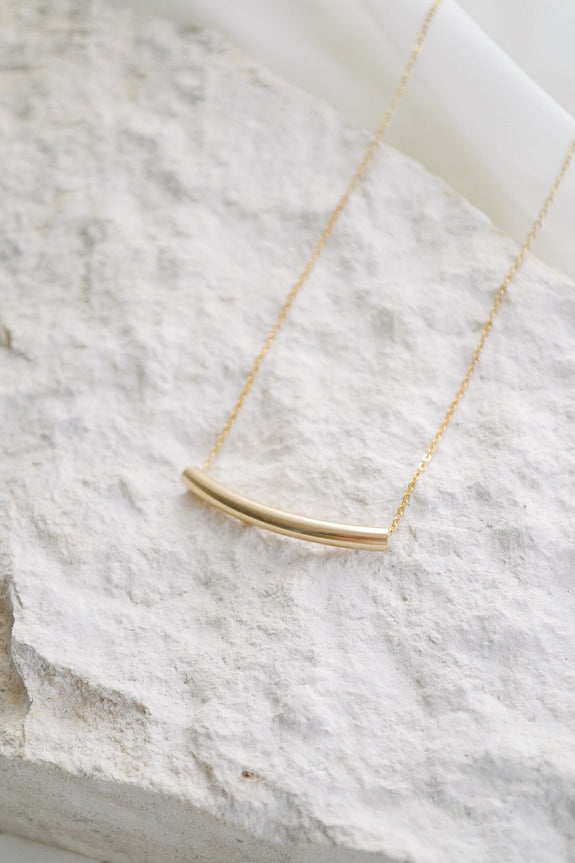 Gold Tube Necklace