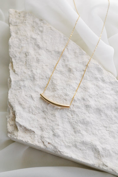Gold Tube Necklace