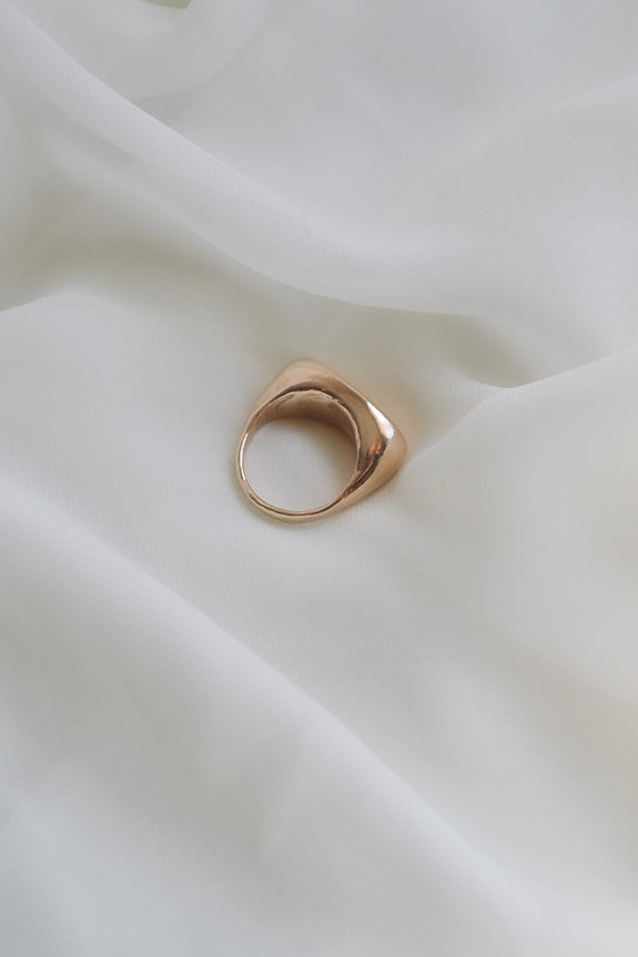 Bronze Signet Ring - Size 6.5