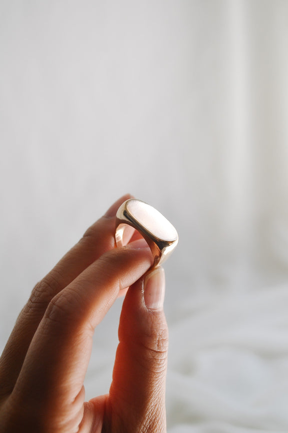 Bronze Signet Ring - Size 6.5