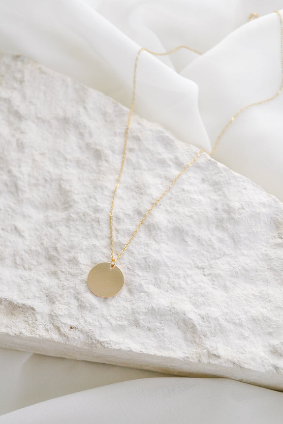 Gold Disc Necklace