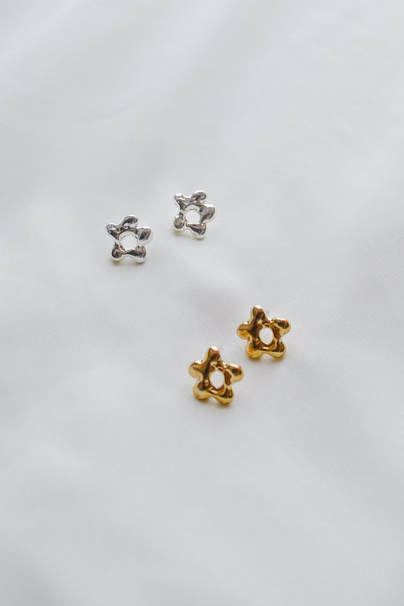 Molten Flower Studs
