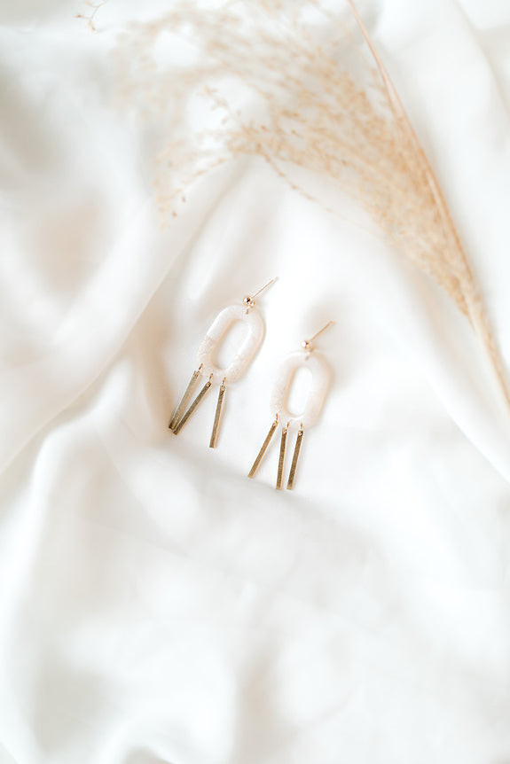 Eloise (Neutral Marble) Earrings