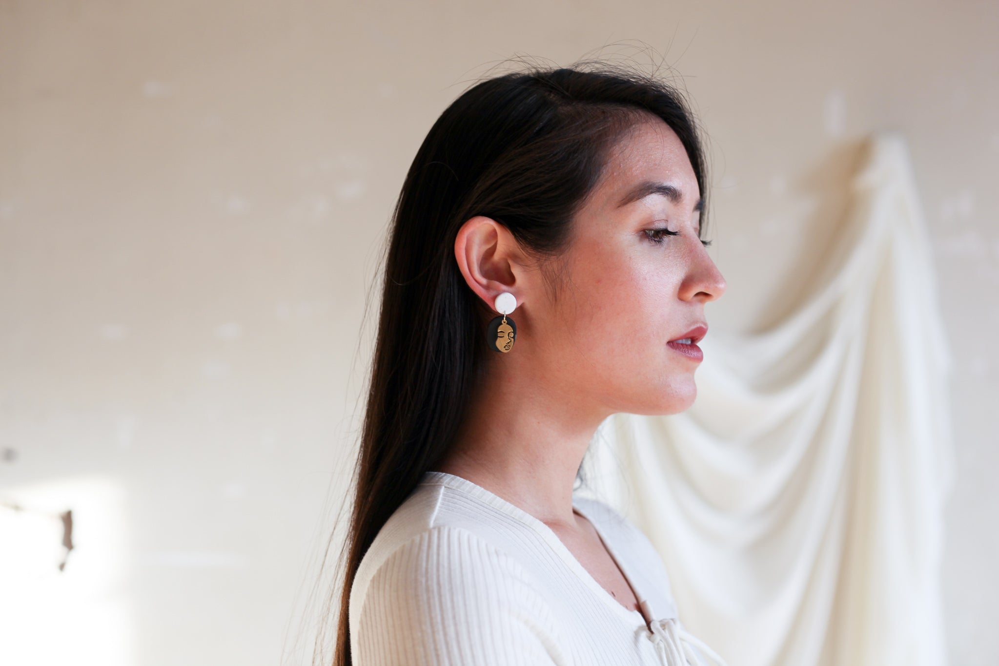 Heritage Bloom Huggie Drop Earrings