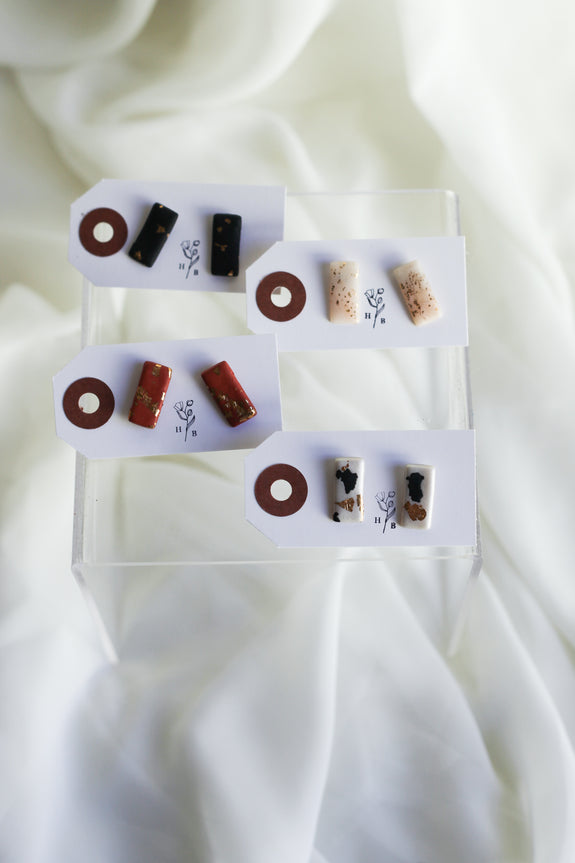 Bar Clay Studs - Choose Your Style!