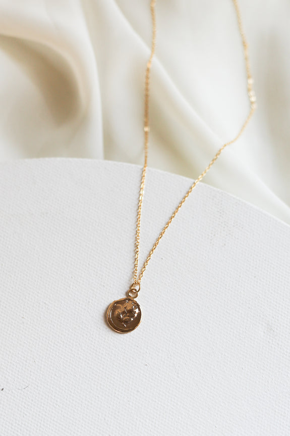 Mini Rose Wax Seal Necklace
